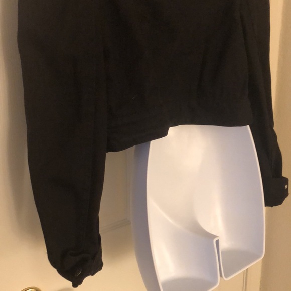 Puff Sleeve Black Denim Jean Jacket Forever 21 - Picture 12 of 16